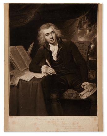(SLAVERY AND ABOLITION.) An engraved portrait of William Wilberforce, honoring him as the Chairman of the Anti-Slavery Committee.